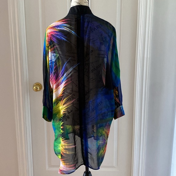 Long Sheer Blouse  O/S - Picture 3 of 4